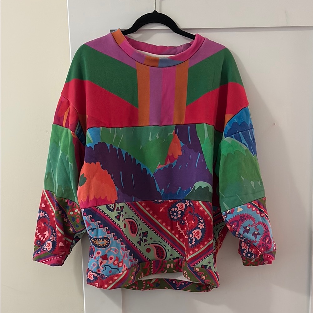 FARM Rio Multicolor Patchwork Sweatshirt